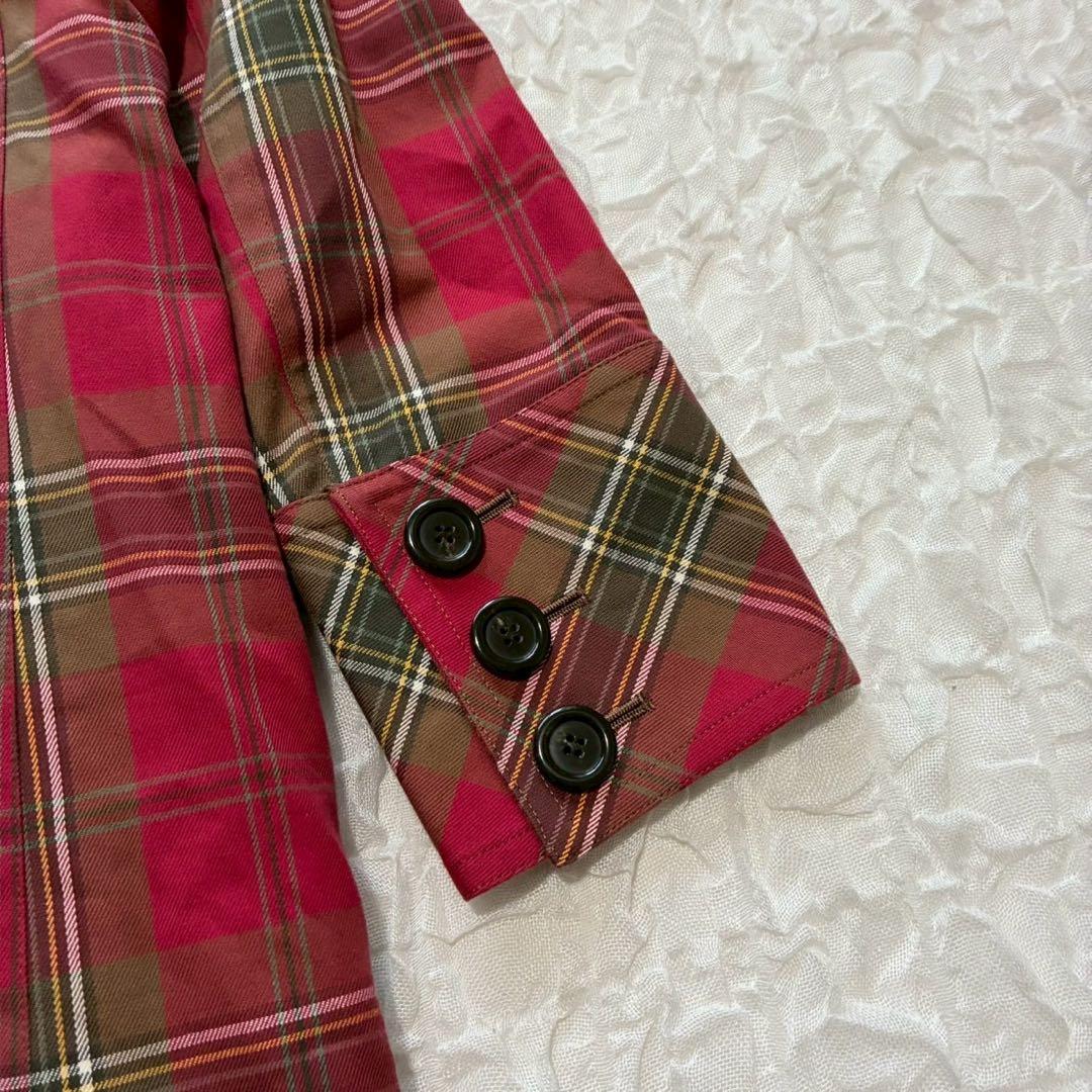 ヨークランド タータンチェック柄 ロングコート 9AR ライナー 2way