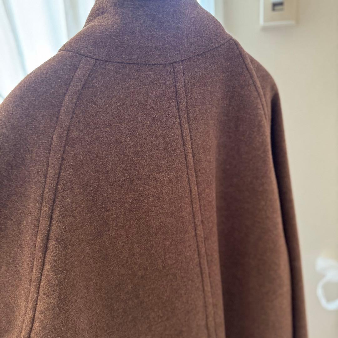 Ray BEAMS スタンドカラー ダブル ロングコート