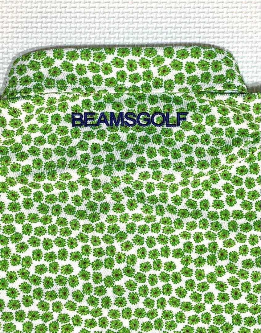 BEAMS GOLF デイジーモチーフ ボタンダウン ポロシャツ／M
