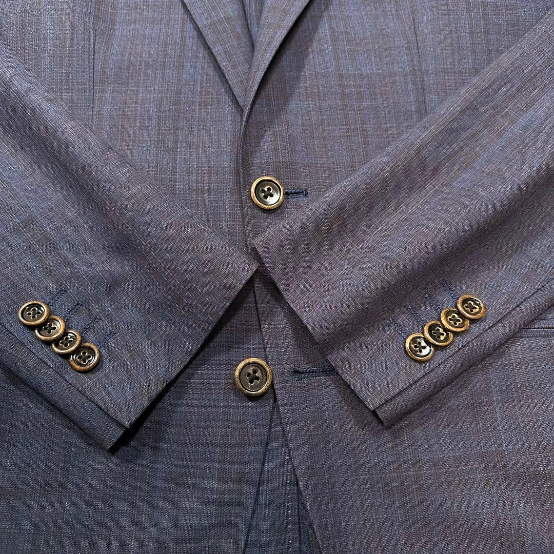 極美品 L相当◎ONLY スリーピーススーツ REDA 裏地総柄 ボルドー 紺