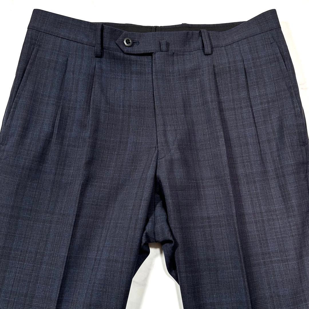 極美品 L相当◎ONLY スリーピーススーツ REDA 裏地総柄 ボルドー 紺