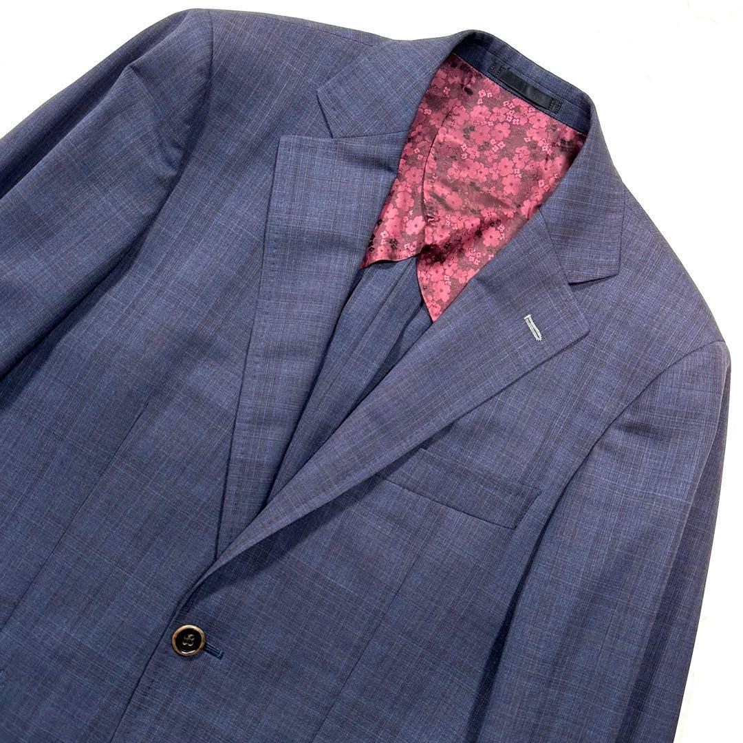 極美品 L相当◎ONLY スリーピーススーツ REDA 裏地総柄 ボルドー 紺