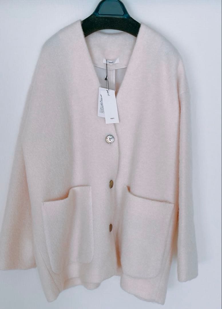 yori ウールモヘアシャギージャケット ベビーピンク 新品