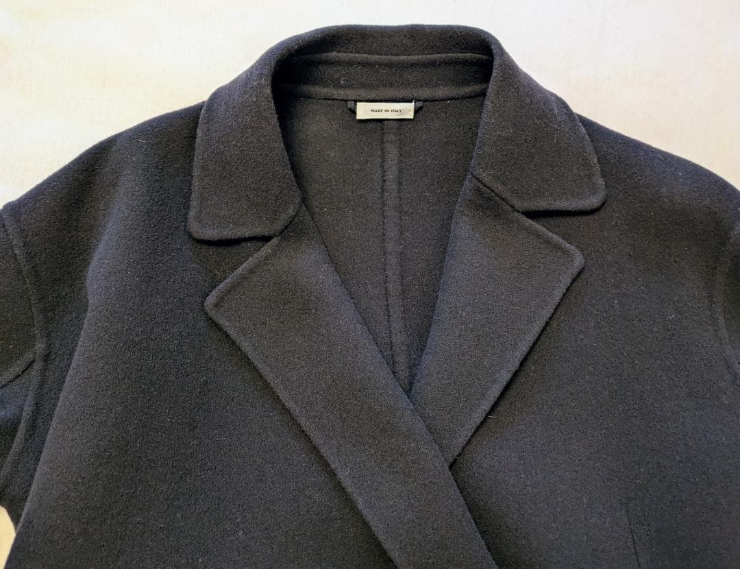 Jil Sander ウール ダブルフェイス ロングコート ネイビー サイズ34