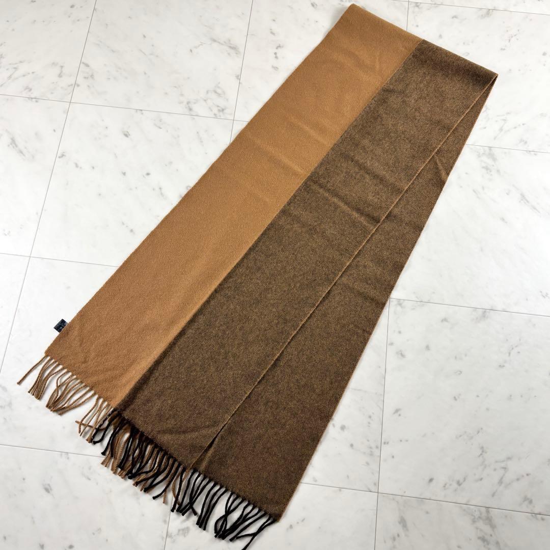 【美品】 ジョンストンズ × ブラックレーベル カシミヤ100% マフラー