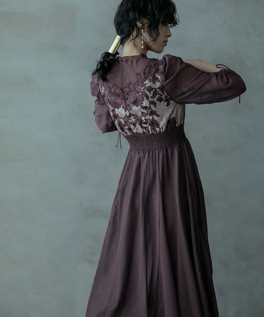 キ★新品★ドリードール　フラワーレース×オーガンジーパーティードレス