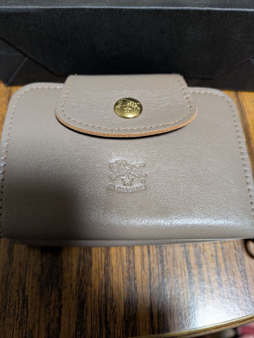 専用　IL BISONTE レザーキーケース グレー 保存袋付き