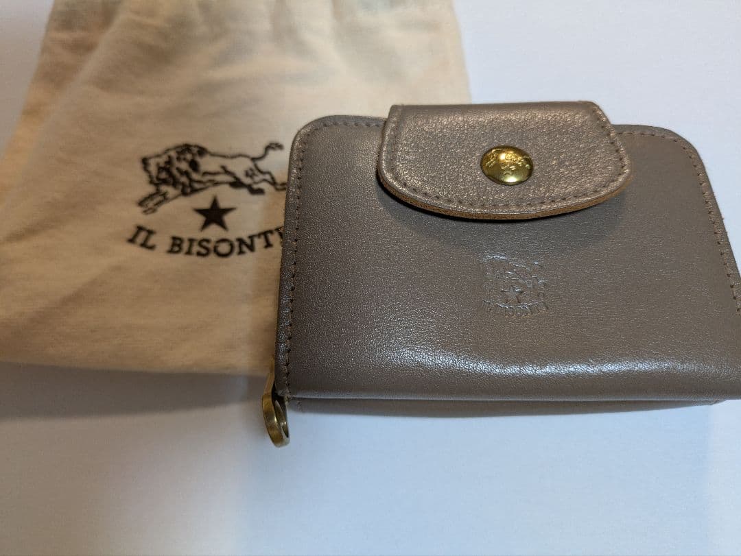 専用　IL BISONTE レザーキーケース グレー 保存袋付き