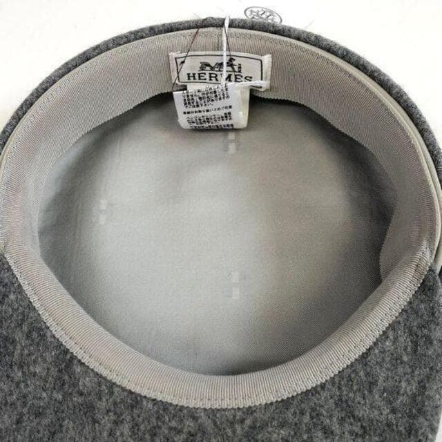 エルメス セリエ キャスケット 58 ウール グレー