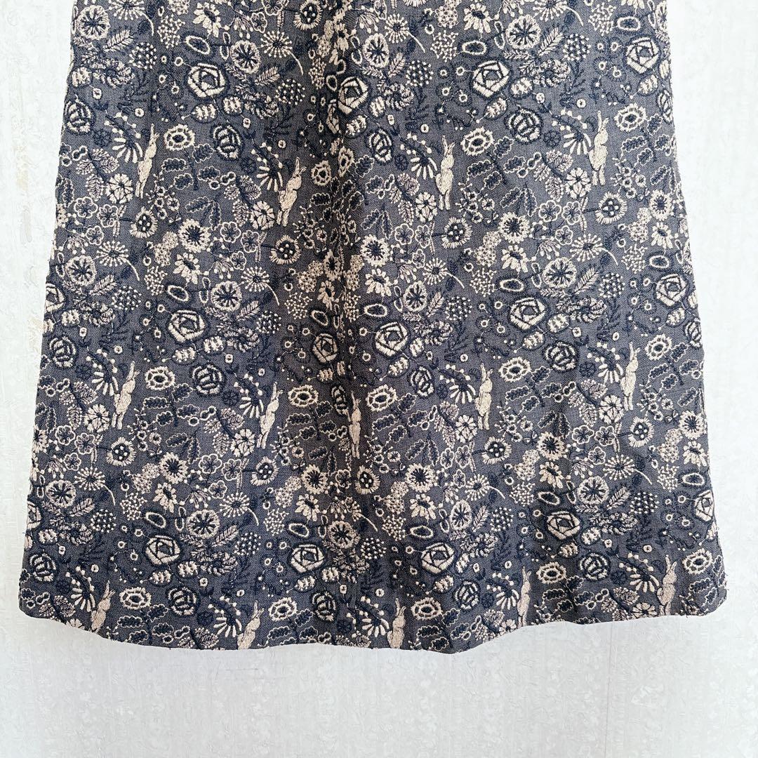 【希少】mina perhonen celebrate 総刺繍 スカート 日本製