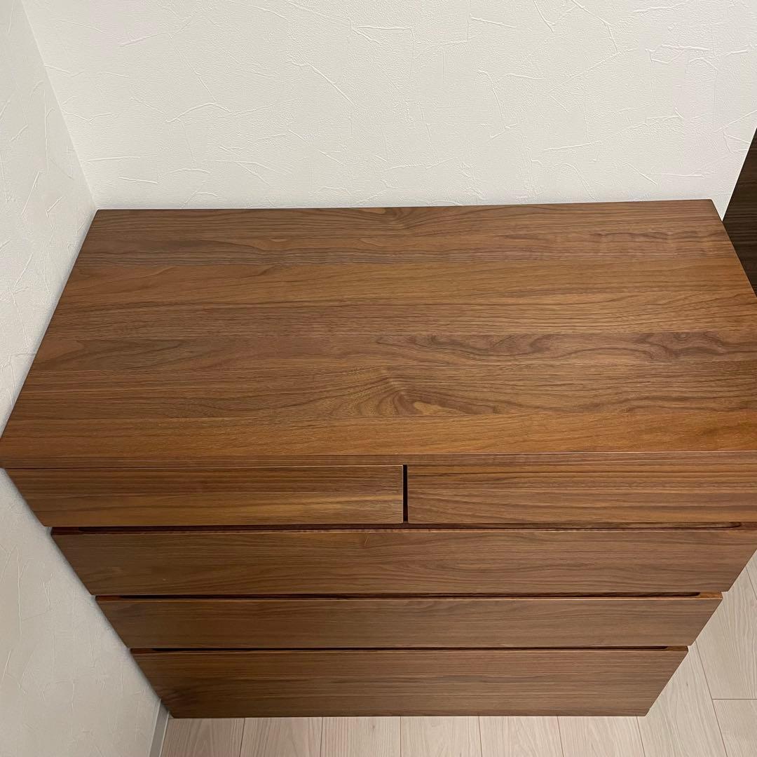 ※商品の説明必読【早い者勝ち】無印良品 タンス 木製チェスト 4段 ウォルナット