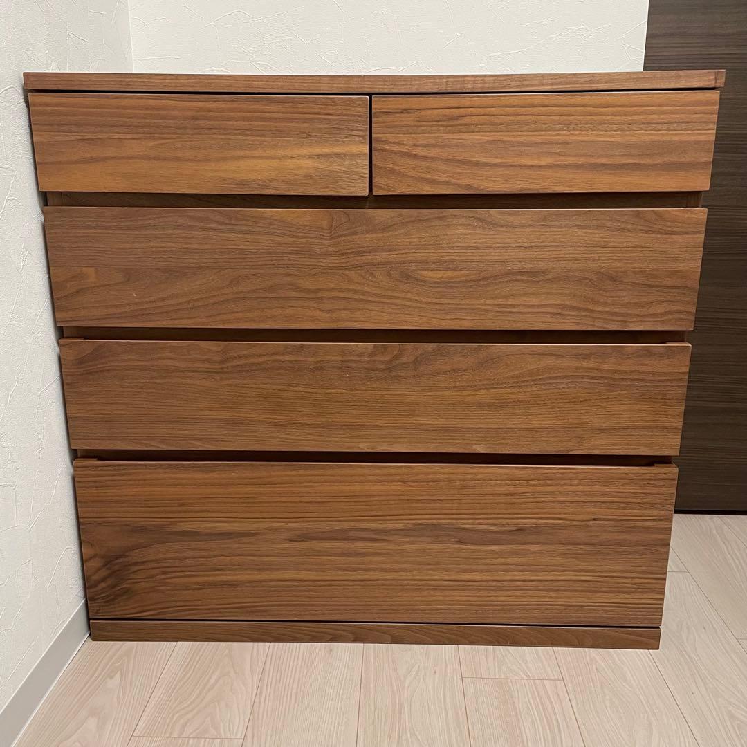 ※商品の説明必読【早い者勝ち】無印良品 タンス 木製チェスト 4段 ウォルナット