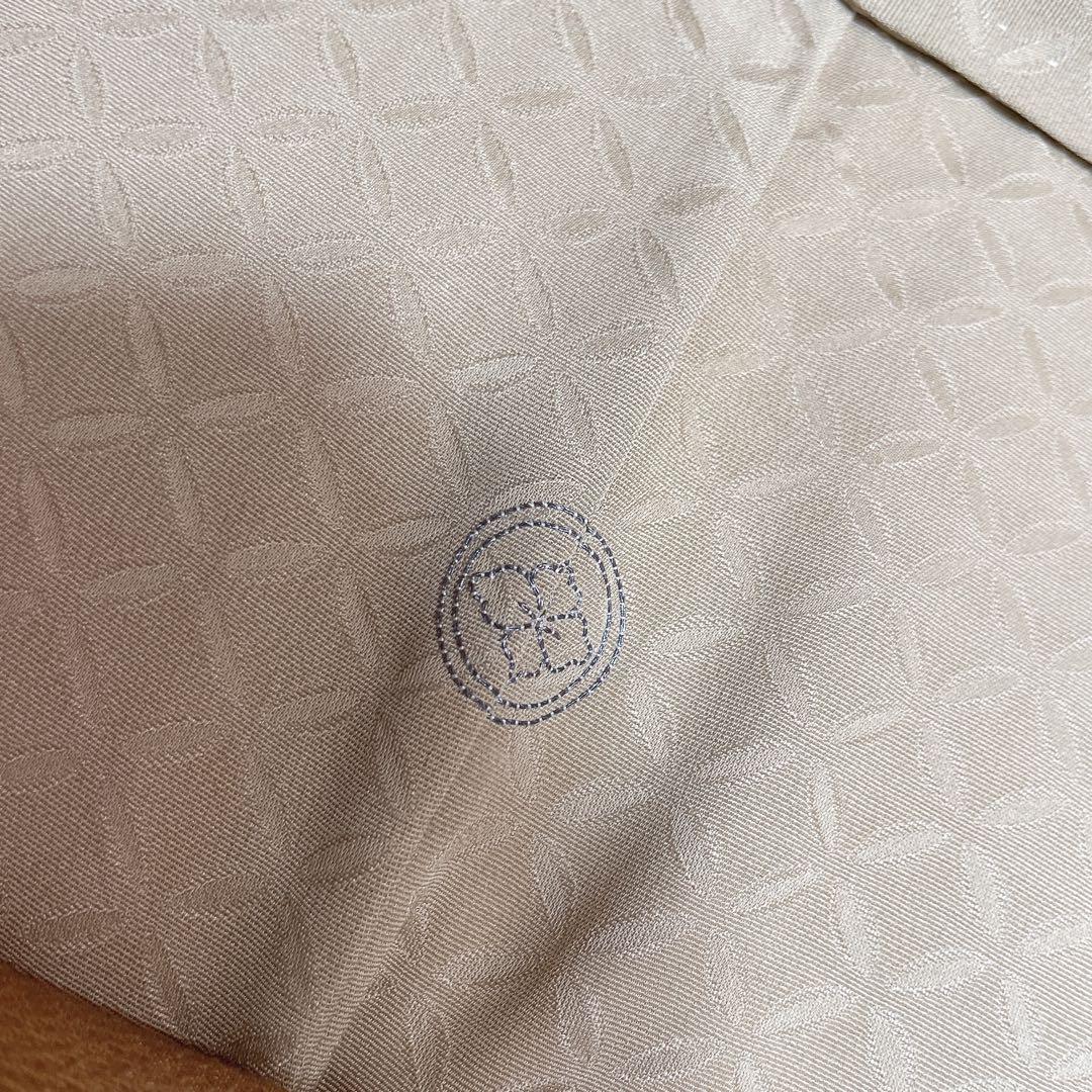 訪問着　フルセット　熨斗　そよ風　手刺繍　地紋　七宝　着物　I8