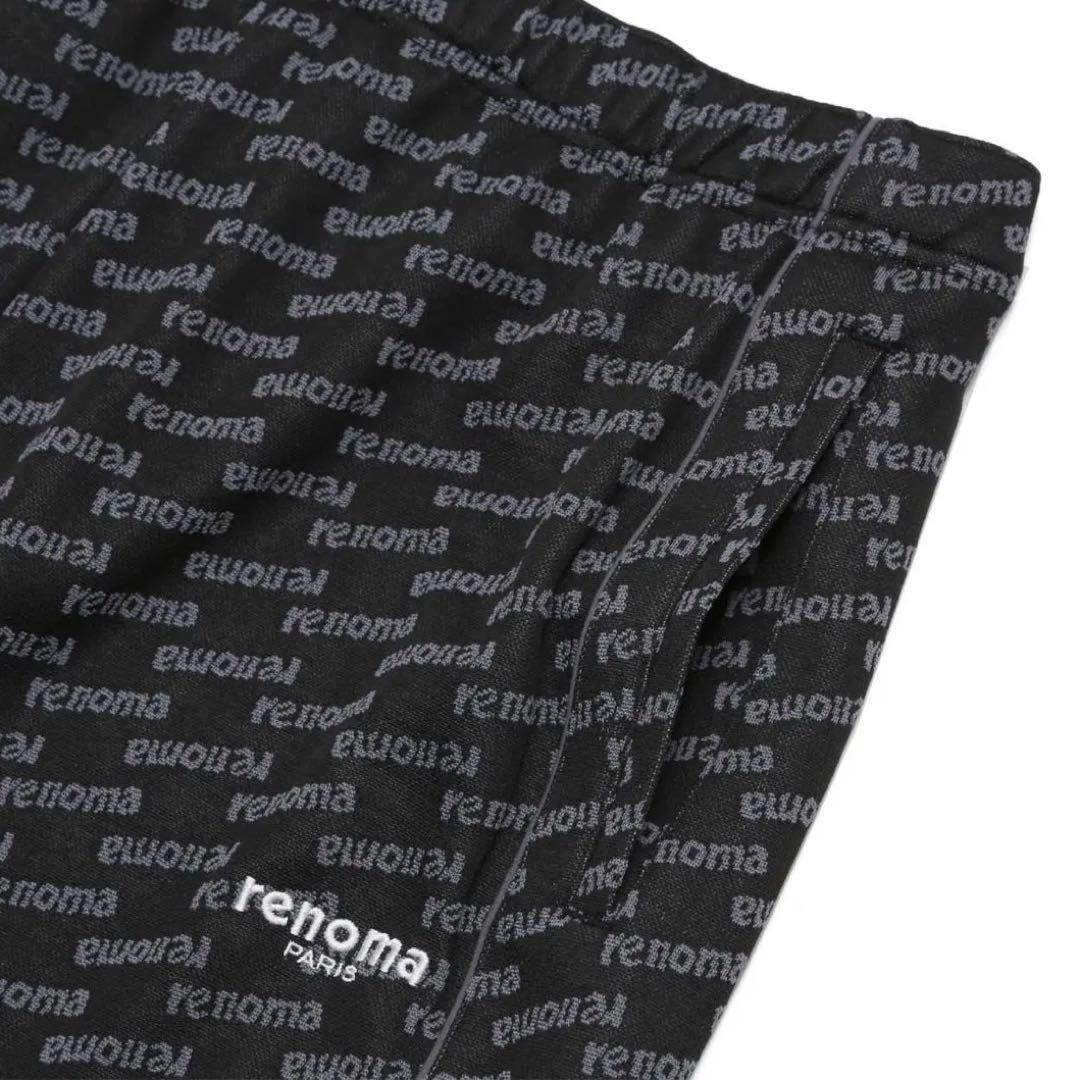 新品【renoma】レノマ　ゴルフ　ジャガード　ハーフパンツ　XL ブラック