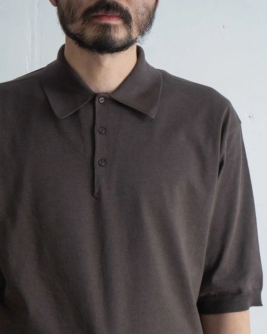 トップス KAPTAIN SUNSHINE Cotton Knit Poloshirt