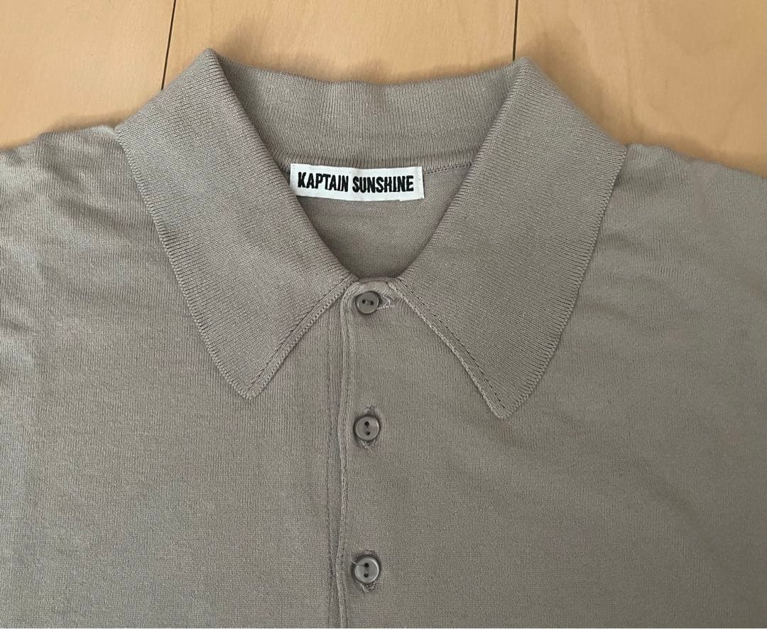 トップス KAPTAIN SUNSHINE Cotton Knit Poloshirt