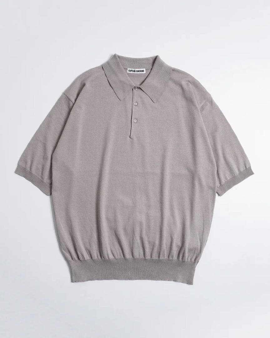 トップス KAPTAIN SUNSHINE Cotton Knit Poloshirt