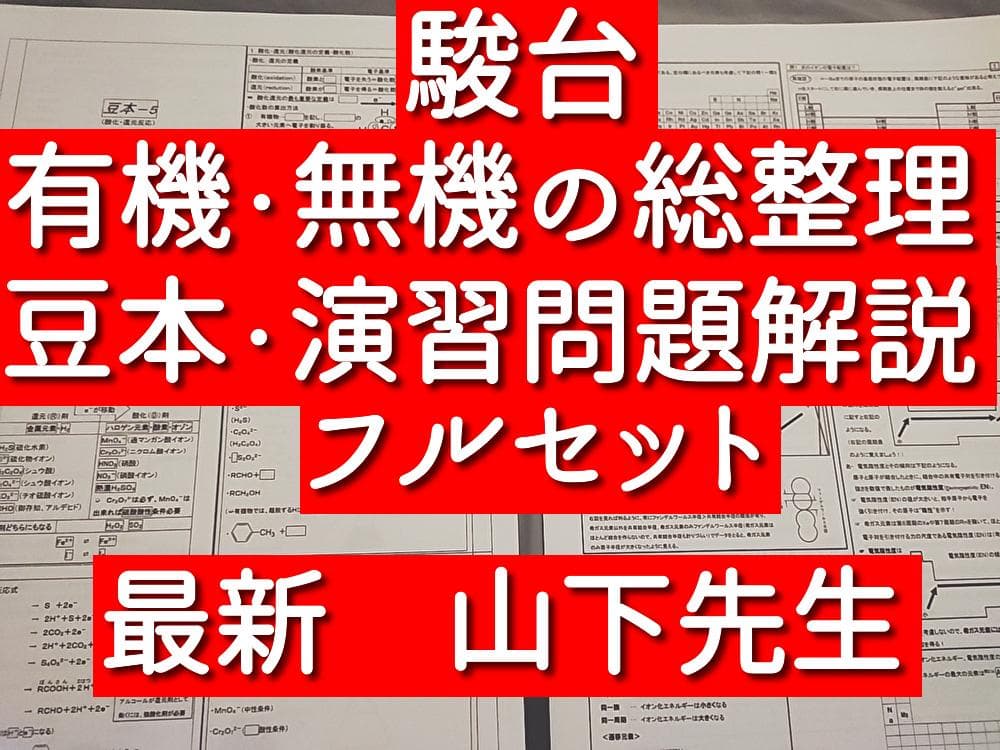 駿台　山下先生　無機・有機化学の総整理　フルセット　河合塾　鉄緑会　Z会 東進