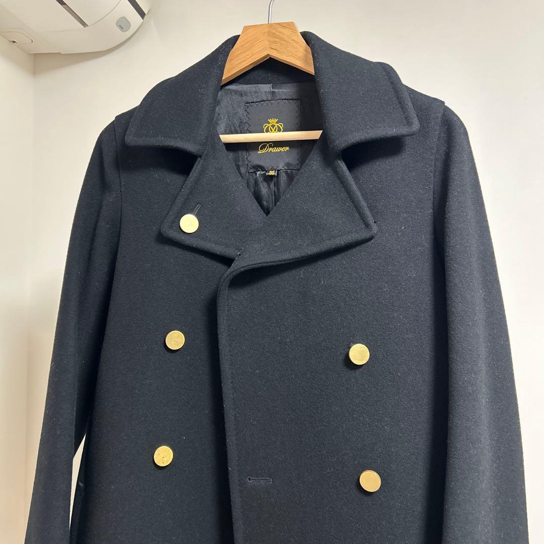 【美品】DRAWER ドゥロワー　コート　ブラック　36