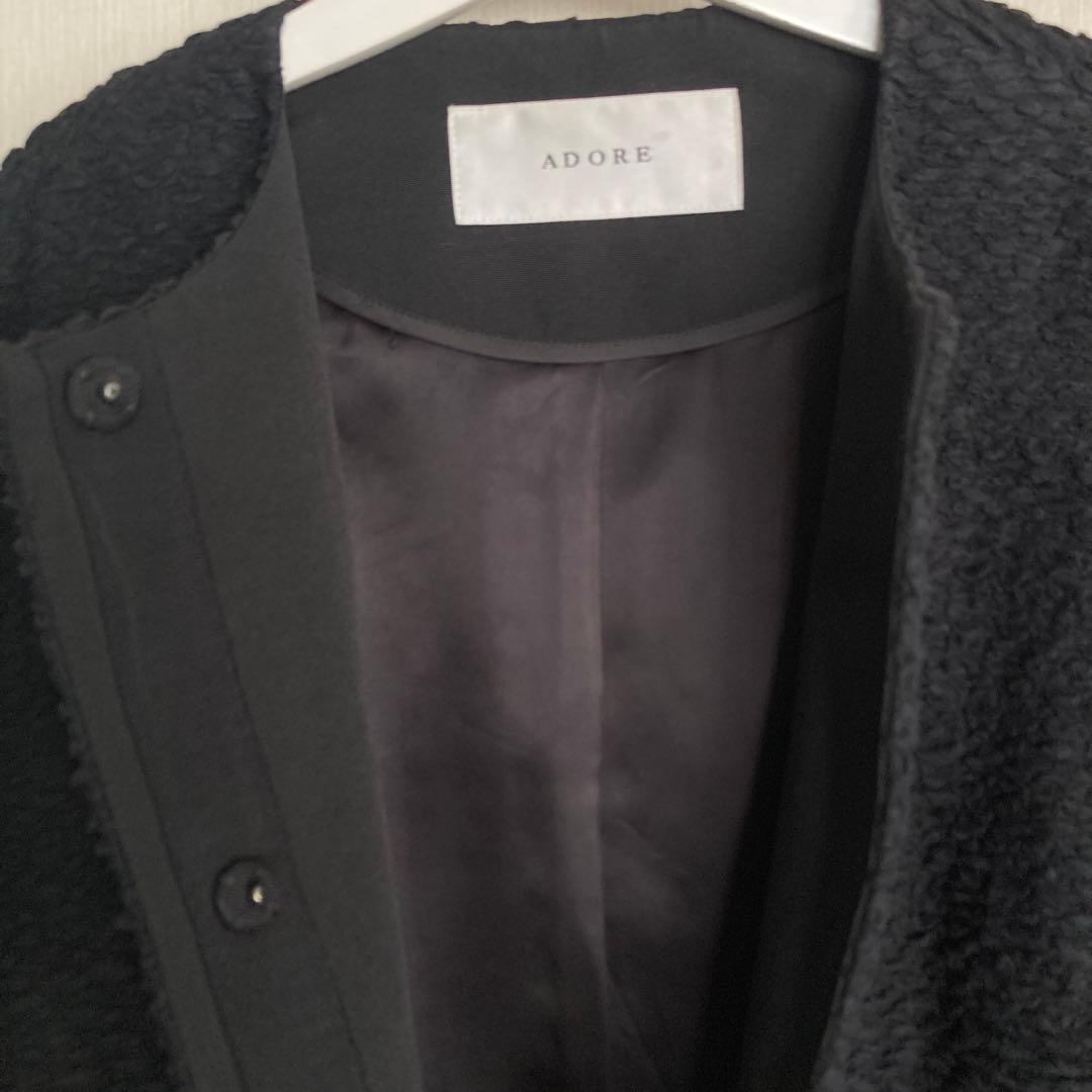 ADORE ノーカラージャケット　38