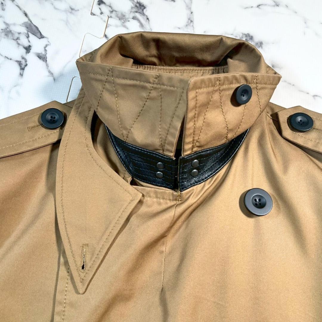 ✨極美品/レザー切替✨COACH トレンチコート ベルト ベージュ 175/L位