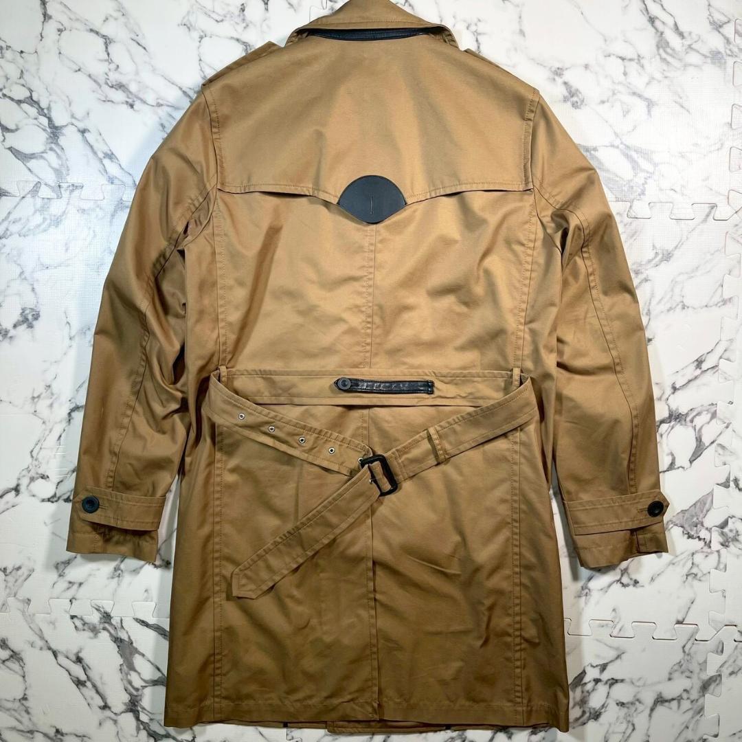✨極美品/レザー切替✨COACH トレンチコート ベルト ベージュ 175/L位