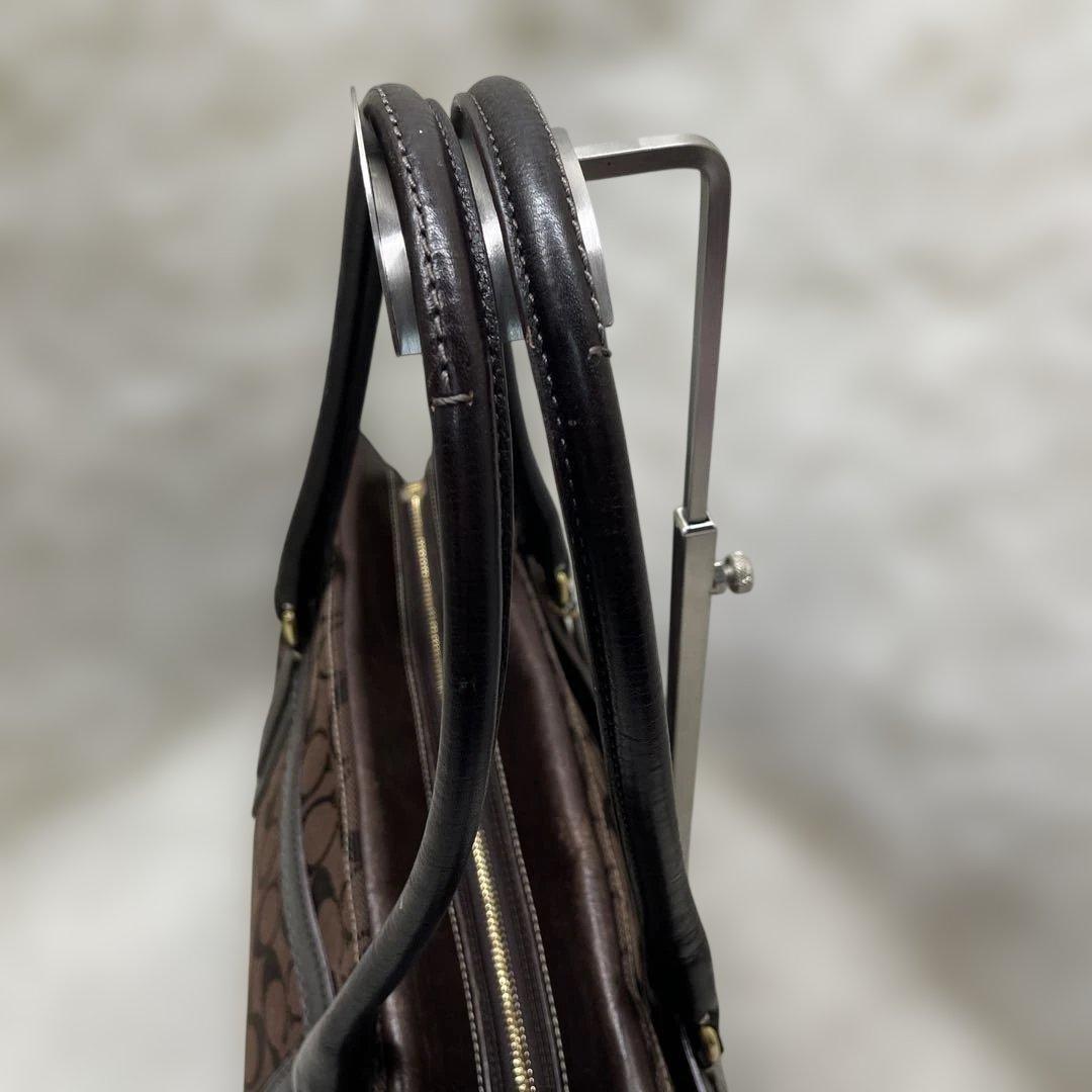 美品COACH トートバッグ 黒 肩掛け キャンバス レザー 11063 コーチ