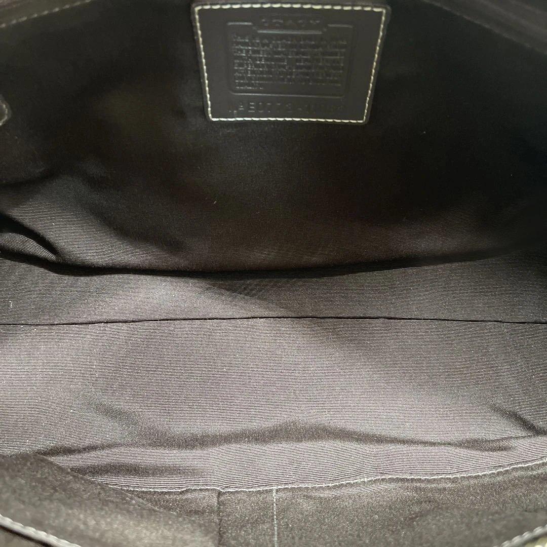 美品COACH トートバッグ 黒 肩掛け キャンバス レザー 11063 コーチ