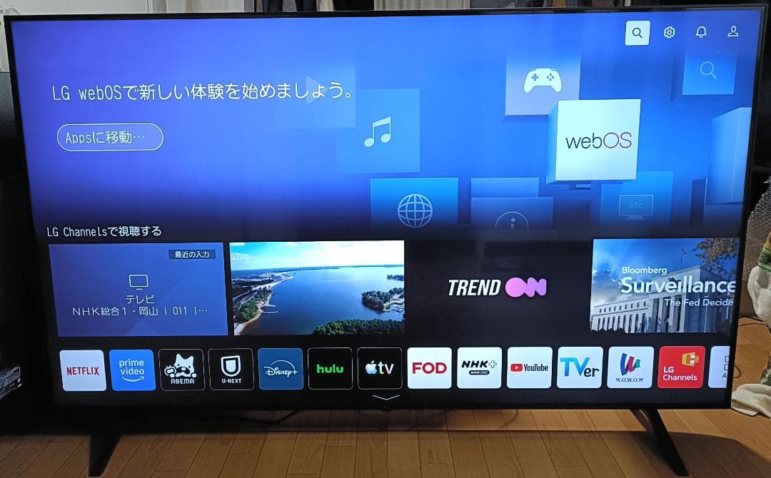 みやちゃん　美品 23年製 75V型 LG 75UQ8000PJC