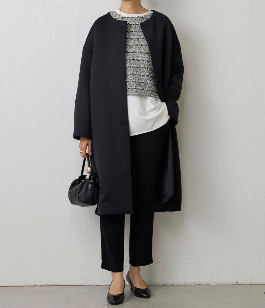 タグ付き新品　ビアズリー ツイードニットポンチョ　定価20,900