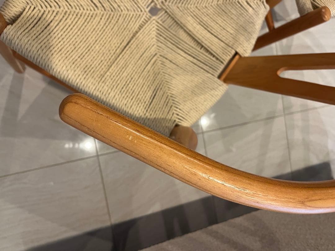 2脚セット Ｙチェア ソープ仕上げ オーク 座面高45 北欧 木製アームチェア