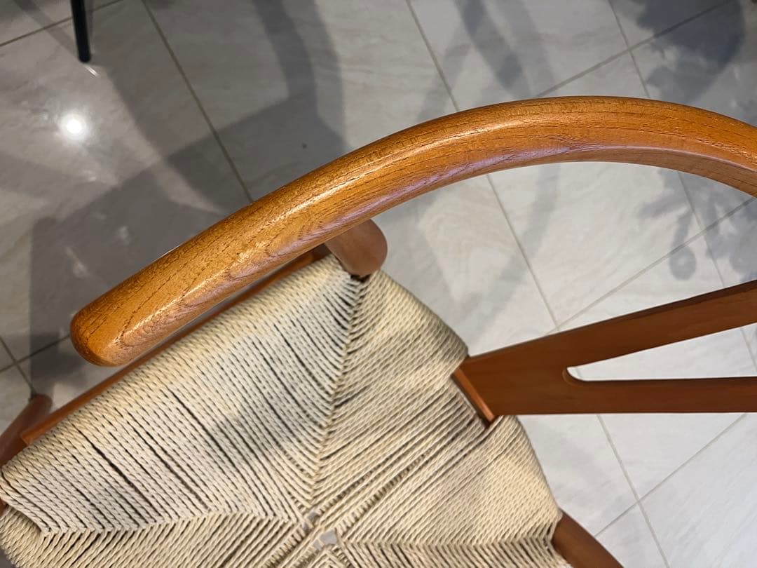 2脚セット Ｙチェア ソープ仕上げ オーク 座面高45 北欧 木製アームチェア