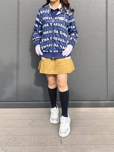 25%OFF　サマンサタバサ　総柄ロゴ　ゴルフパーカー　Ｌサイズ　ネイビー