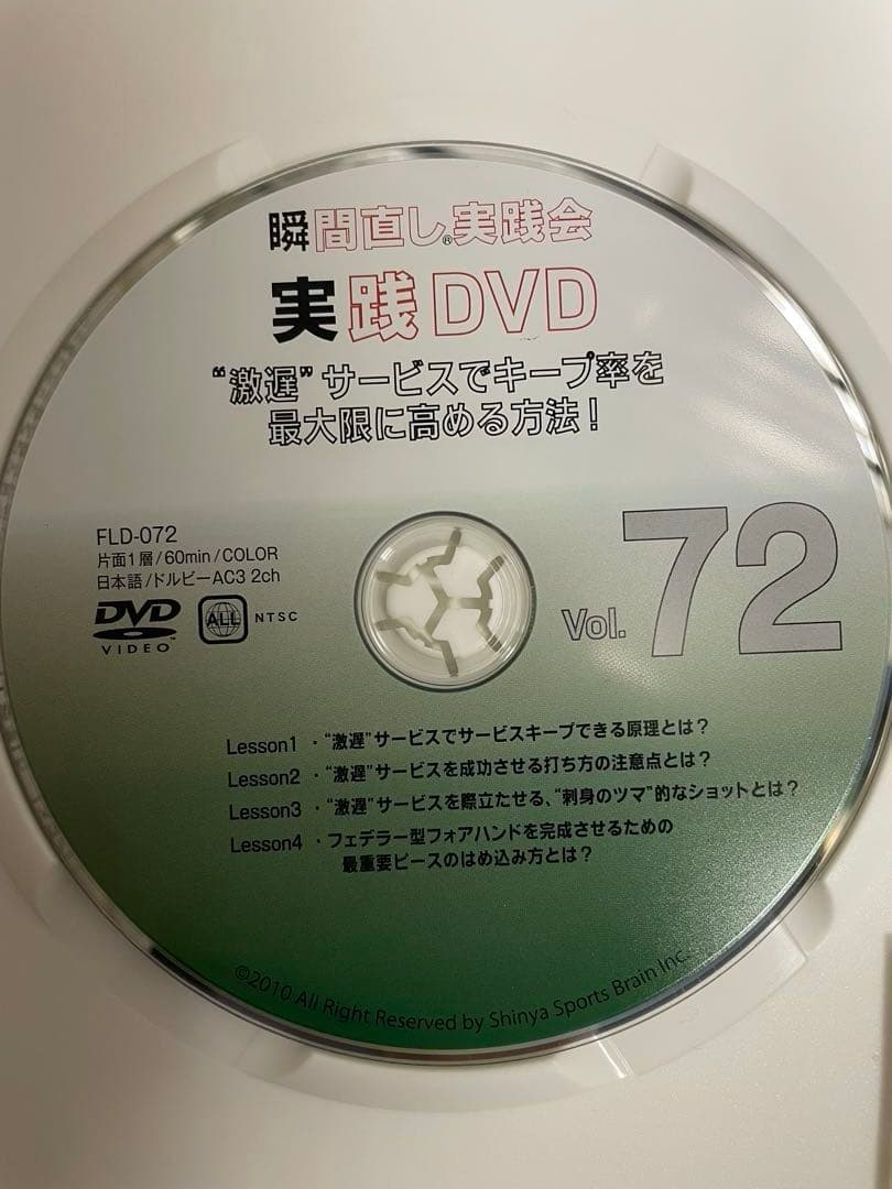 テニスDVD 田中信弥 瞬間直し実践会Vol.62, 68, 72, 78