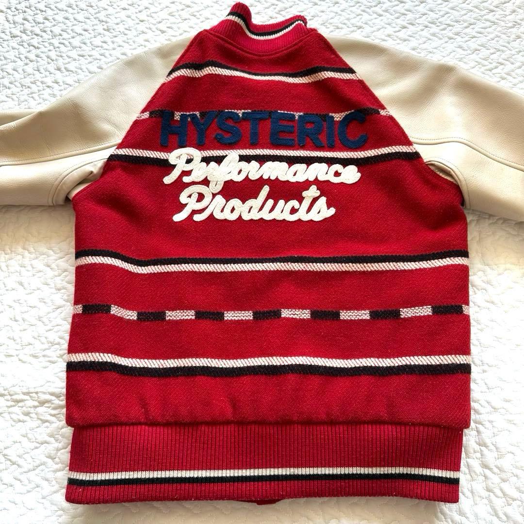 ヒステリックグラマー　スタジャン 赤 クリーム　牛革