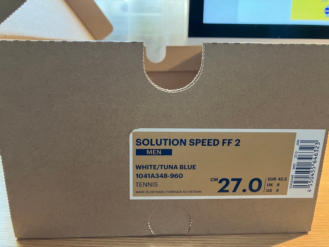 未使用　箱付き　ASICS SOLUTION SPEED FF テニスシューズ