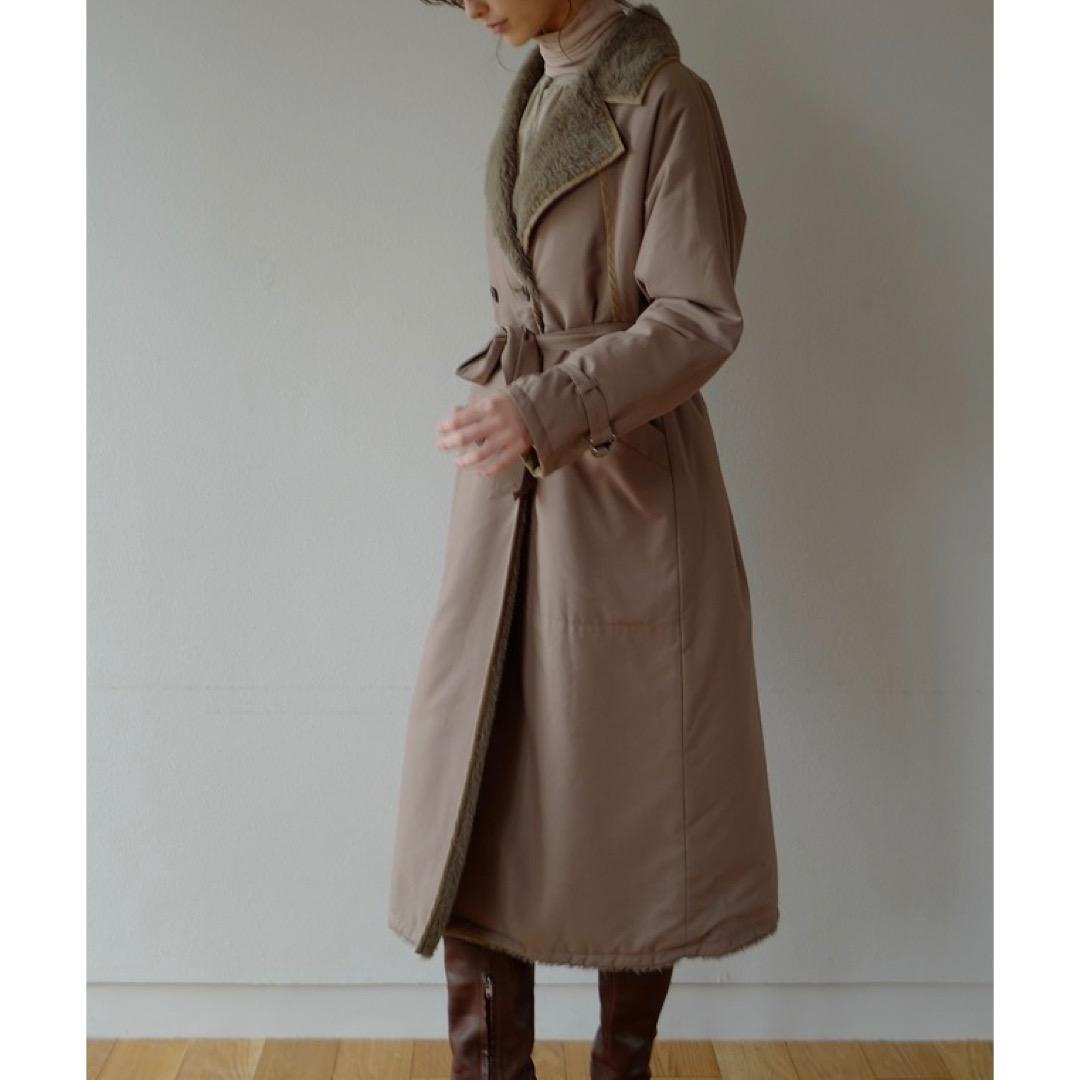 CLANE クラネ リバーシブルミリタリーロングコート 安達祐実着用 ベージュ