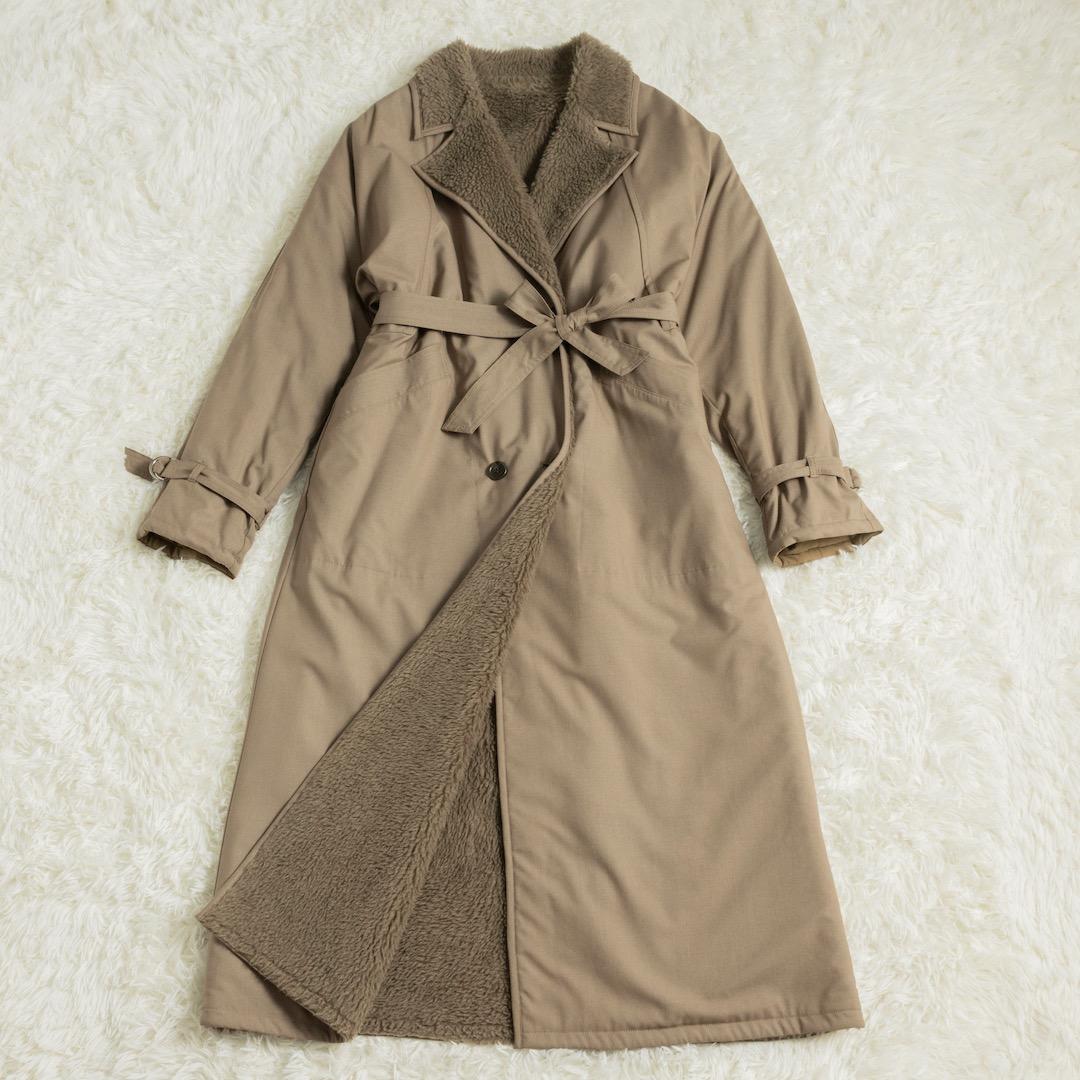 CLANE クラネ リバーシブルミリタリーロングコート 安達祐実着用 ベージュ