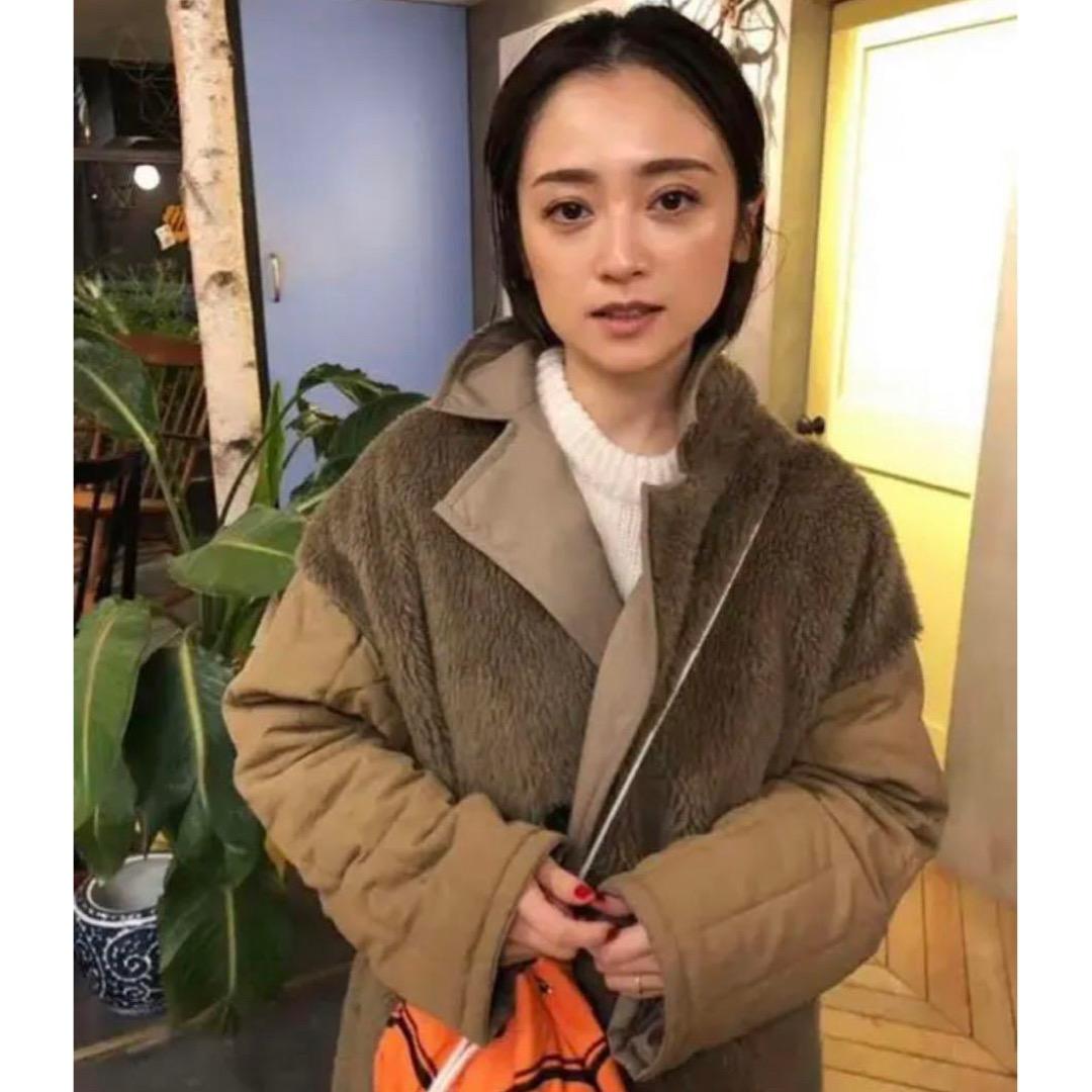 CLANE クラネ リバーシブルミリタリーロングコート 安達祐実着用 ベージュ