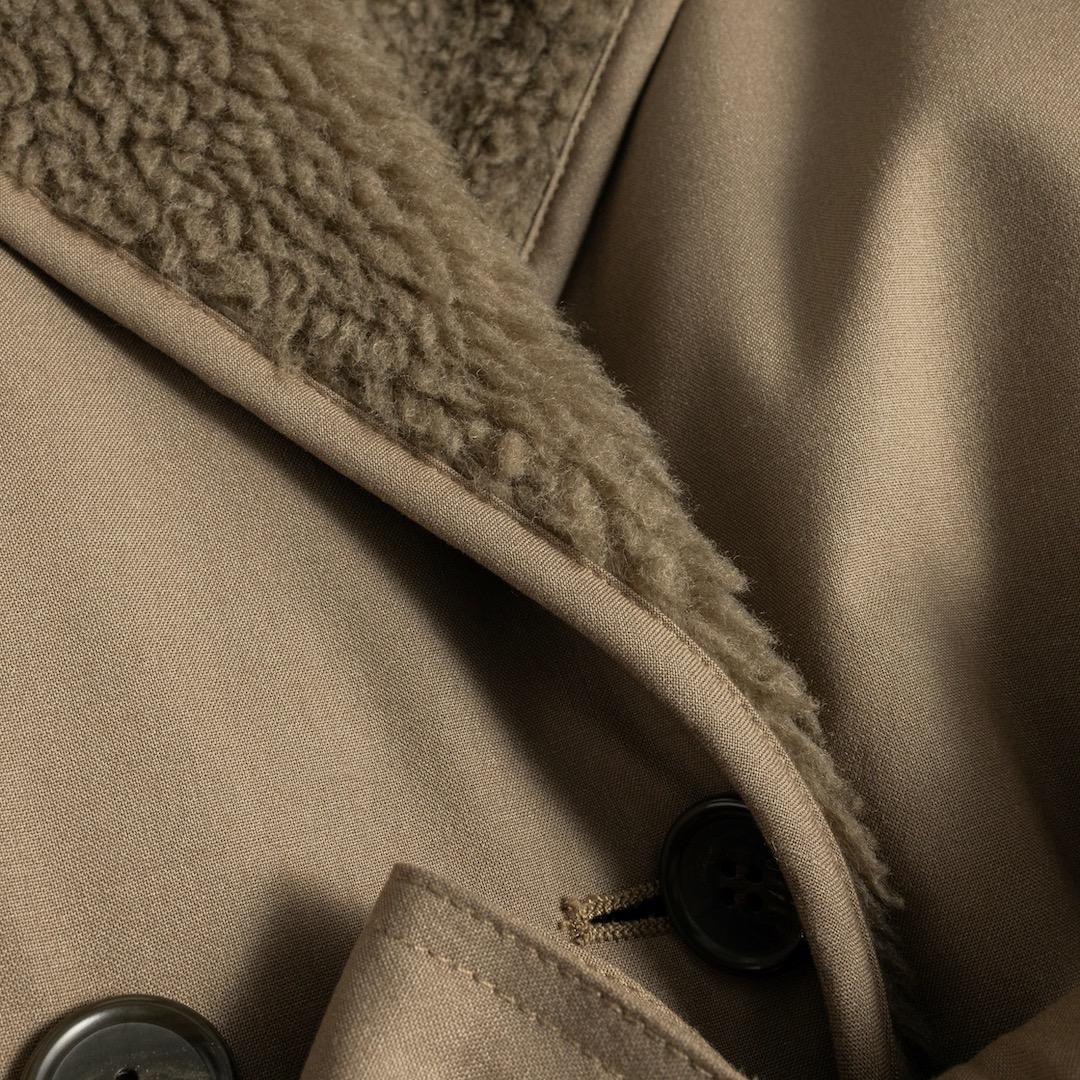 CLANE クラネ リバーシブルミリタリーロングコート 安達祐実着用 ベージュ