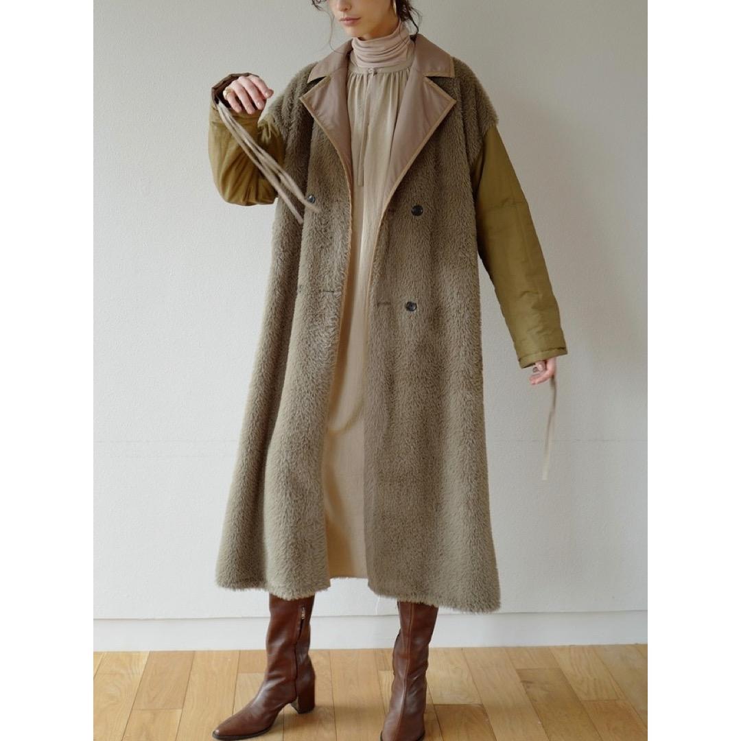 CLANE クラネ リバーシブルミリタリーロングコート 安達祐実着用 ベージュ