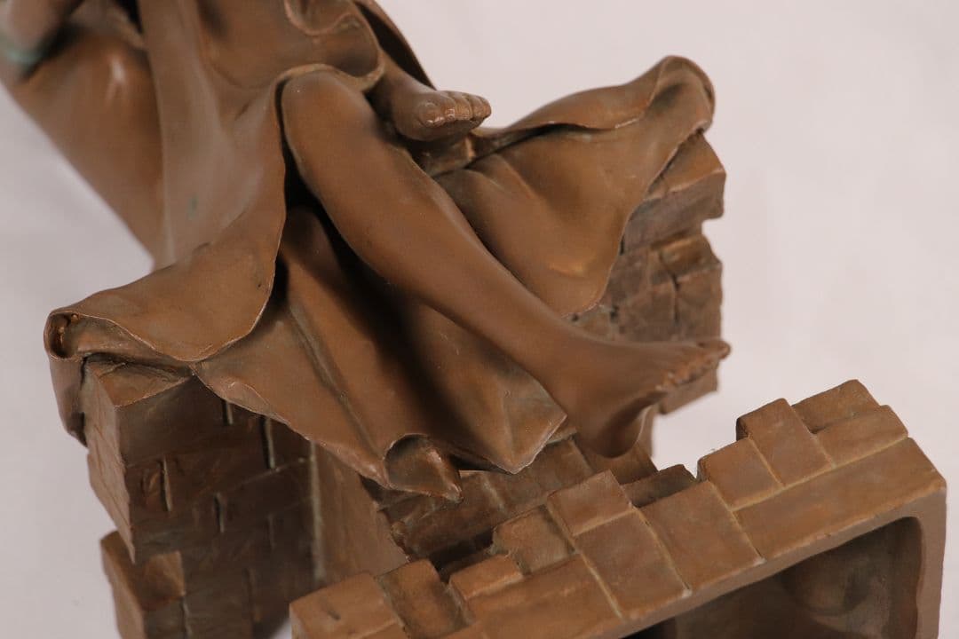 高岡銅器 稲田喜秀 プロムナード 限定31/750 鋳銅製 置物 女性 M878