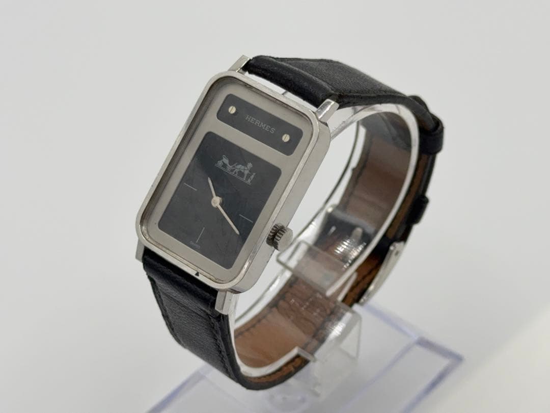 HERMES カレーシュ ヴィンテージ 手巻き時計 ブラック