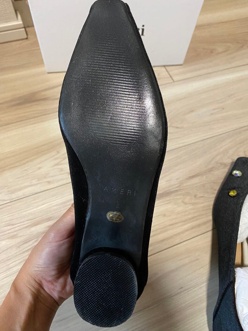 Ameri VINTAGE アメリ UND BIJOU FLAT PUMPS 黒