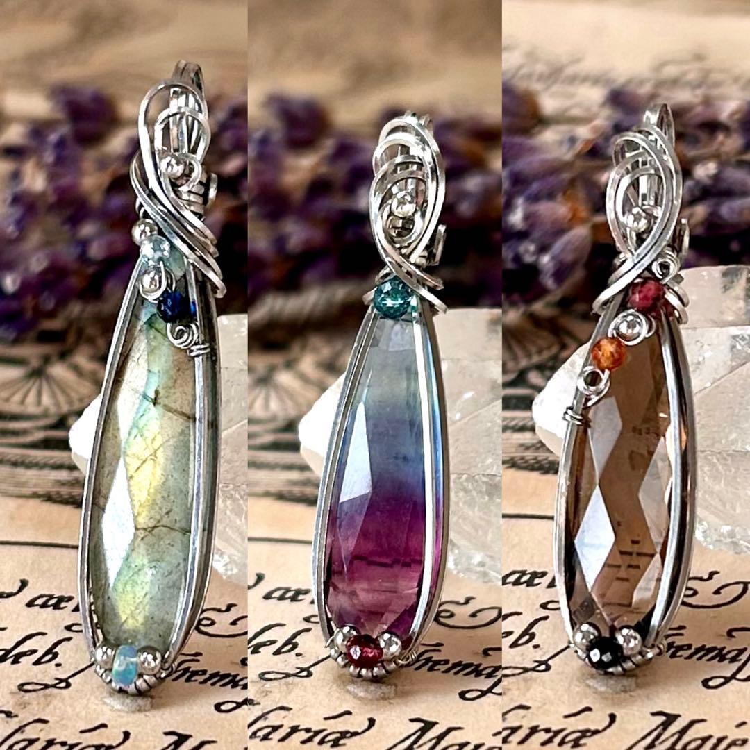 ハルページ☆リクエスト3点 ワイヤーラッピング アート ジュエリー