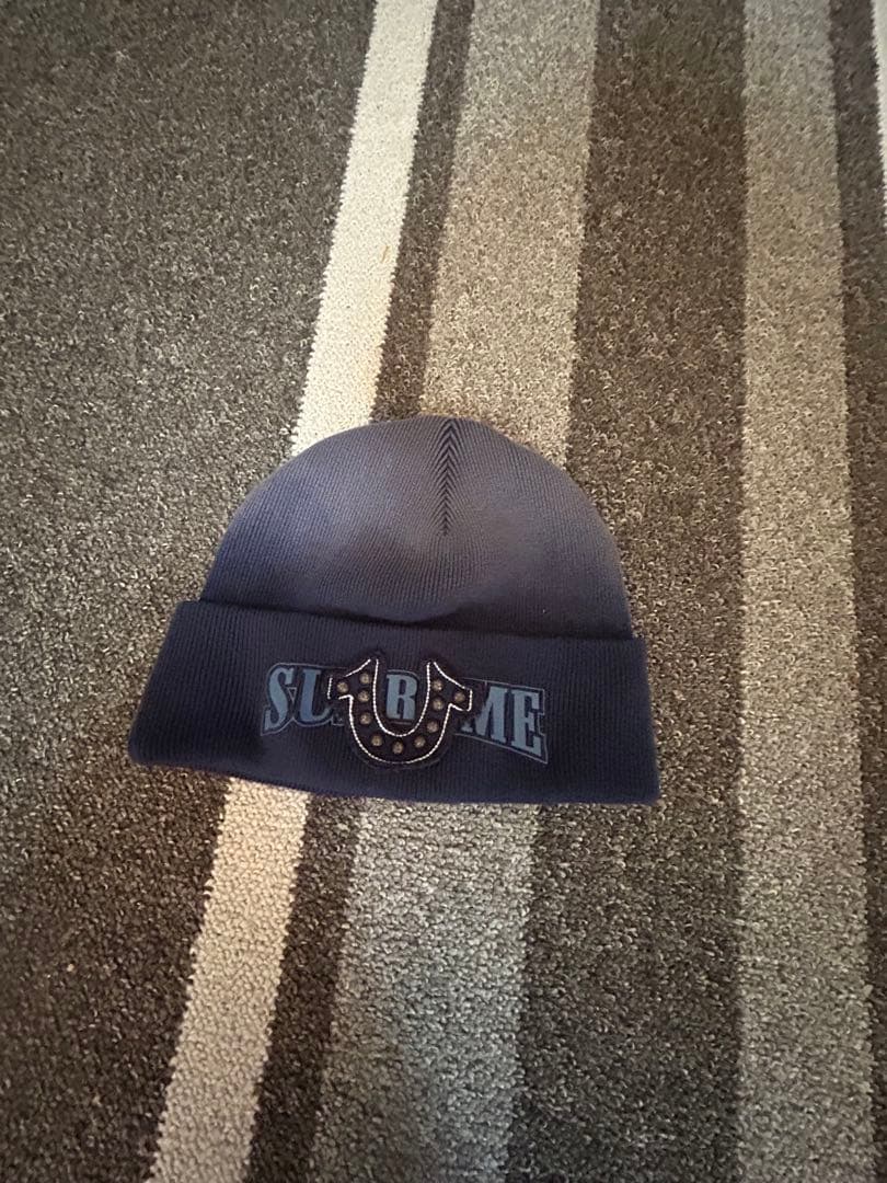SUPREME true religion ビーニー ネイビー