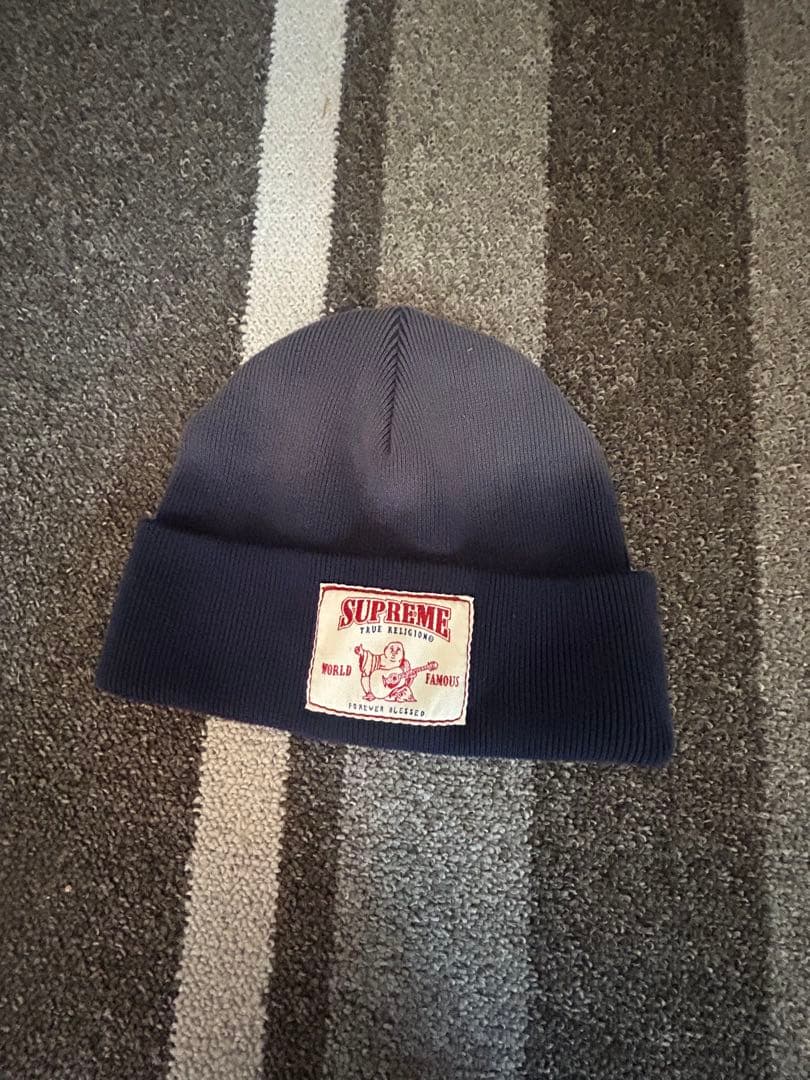 SUPREME true religion ビーニー ネイビー