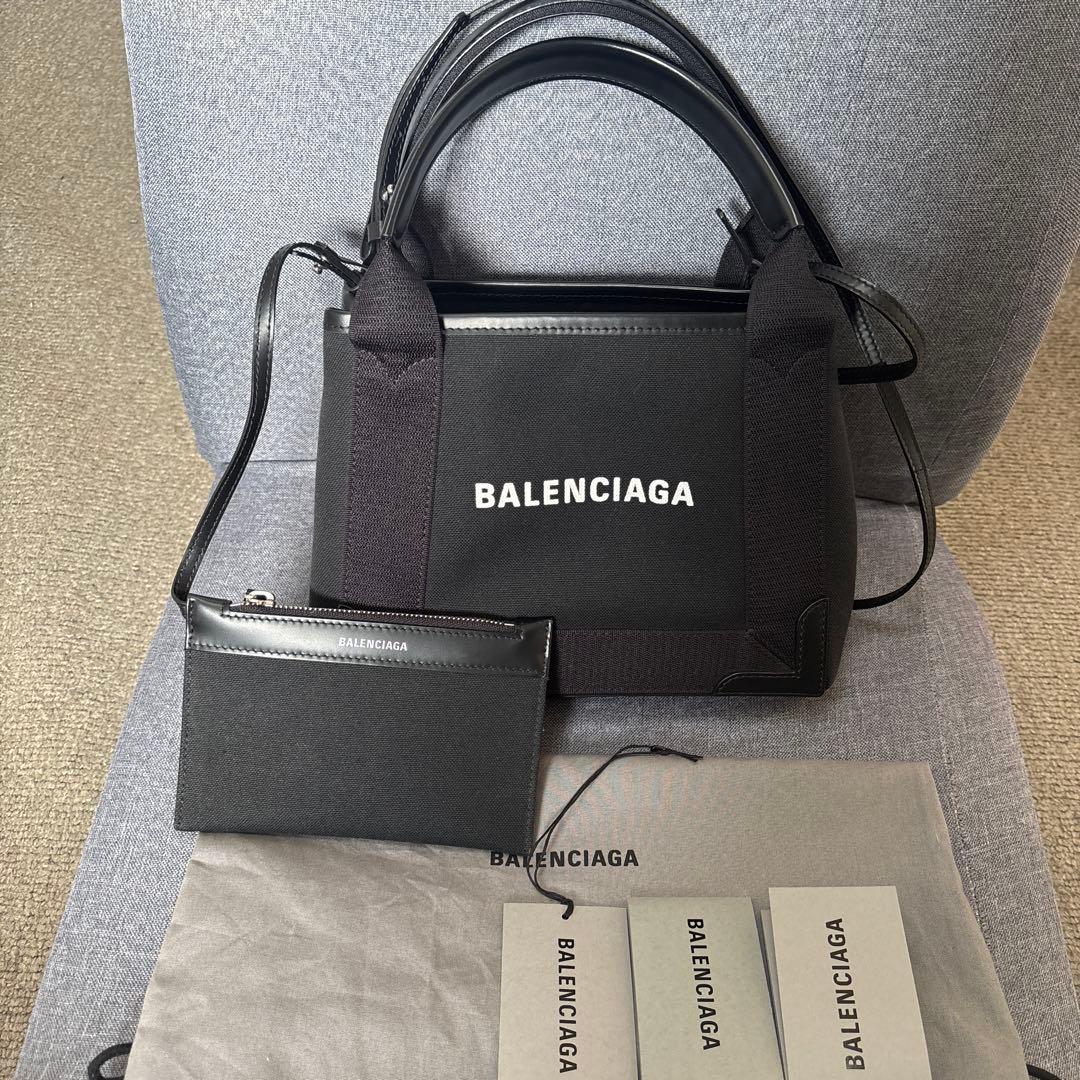 現行モデル 美品 バレンシアガ ネイビー カバ カバス XS ショルダーバッグ
