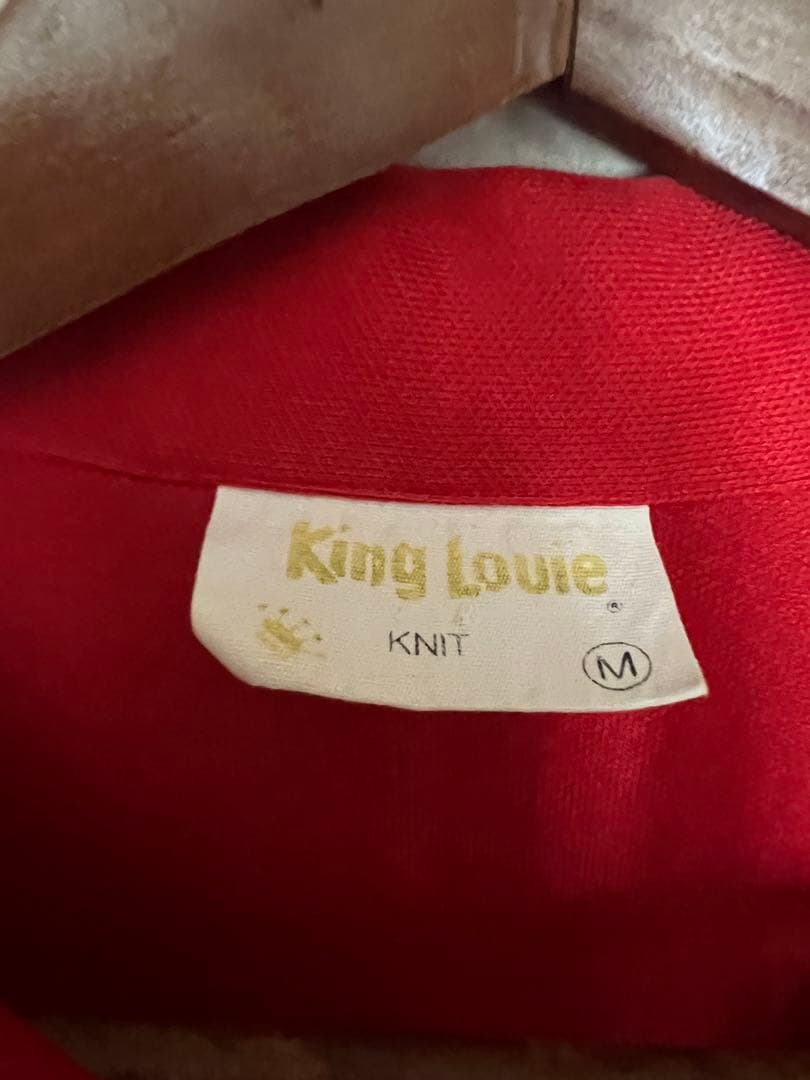 King Louie 70's ヴィンテージ　赤白チェック柄シャツ M