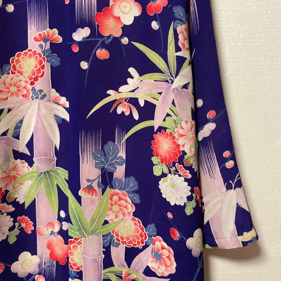 専用　シュウ様　新春　お値下げ　大正ロマン縮緬\"祝い花\"ワンピース